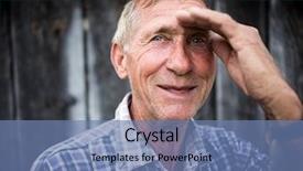  Presentation with outdoors - Audience pleasing PPT theme consisting of redneck - portrait of senior man outdoors backdrop and a teal colored foreground