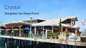  Presentation with fish beach - Theme having redondo-beach-california-10-sep background and a light blue colored foreground