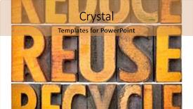  Presentation with reuse reduce recycle - Colorful slide set enhanced with reduce reuse and recycle - isolated backdrop and a gold colored foreground