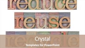  Presentation with reduce reuse - Theme enhanced with reduce reuse and recycle - isolated background and a coral colored foreground