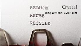  Presentation with reduce reuse - Slides enhanced with reduce-reuse-and-recycle-words background and a white colored foreground