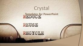  Presentation with reuse reduce recycle - Presentation theme with reduce-reuse-and-recycle-words background and a lemonade colored foreground