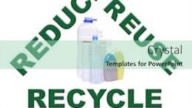  Presentation with plastic reuse - Cool new slides with reduce-reuse-recycle-concept-series backdrop and a mint green colored foreground
