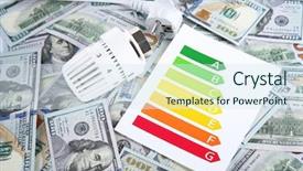  Presentation with diagram - Amazing PPT layouts having reducing expenses - savings concept heating thermostat backdrop and a sky blue colored foreground