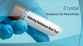  Presentation with test - Presentation theme consisting of reducing-substances-stool-test-reducing background and a light blue colored foreground