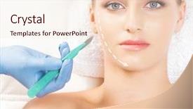  Presentation with aging - Amazing presentation having reduction - beautiful woman getting face lifting backdrop and a lemonade colored foreground