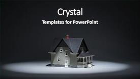  Presentation with real estate - PPT theme with reduction format - close up view of lighten background and a  colored foreground