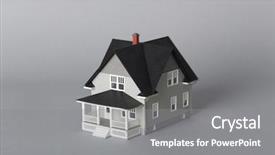  Presentation with real estate - Cool new PPT layouts with reduction format - close up view of model backdrop and a gray colored foreground