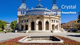  Presentation with nova scotia culture - Audience pleasing PPT layouts consisting of reduta-spisska-nova-ves-slovakia backdrop and a teal colored foreground