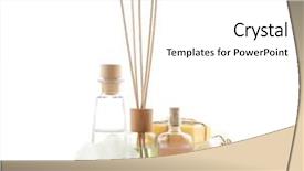  Presentation with white candles - Beautiful presentation design featuring beautiful spa composition on white backdrop and a white colored foreground