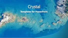  Presentation with blue crystal - Colorful slide deck enhanced with reef crystal clear blue sea backdrop and a teal colored foreground