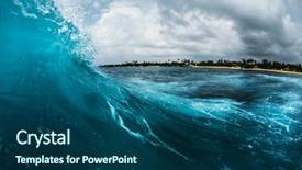  Presentation with ocean wave - Cool new presentation with reef shore surfing point backdrop and a  colored foreground