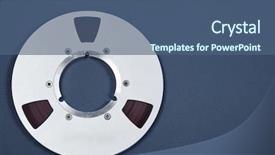  Presentation with professional sound recording - Cool new presentation design with reel for professional sound recording backdrop and a  colored foreground