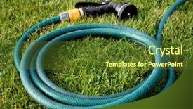  Presentation with pipe - Slides having reel of hose pipe background and a tawny brown colored foreground