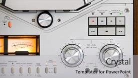  Presentation with controls - Theme with reel-to-reel stereo recorder background and a light gray colored foreground