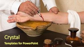  Presentation with medical procedure - PPT layouts featuring reenactment of the antique medical background and a wine colored foreground