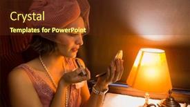  Presentation with steam tea - Slides enhanced with reenactment-scene-of-a-1920s background and a tawny brown colored foreground