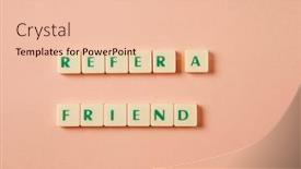  Presentation with color block - Slide set featuring refer-a-friend-word-written background and a lemonade colored foreground