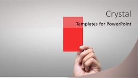  Presentation with referee - Amazing slides having referee-a-hand-holding-red backdrop and a light gray colored foreground