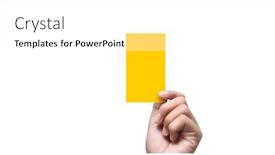  Presentation with referee - Cool new slides with referee-a-hand-holding-yellow backdrop and a white colored foreground