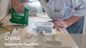  Presentation with diy security - Amazing slide deck having refigeration engineering - man installing kitchen - diy backdrop and a gray colored foreground