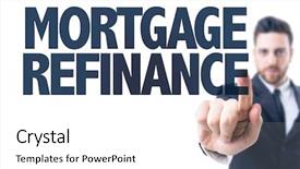  Presentation with mortgage - Presentation design having refined - business man pointing the text background and a white colored foreground