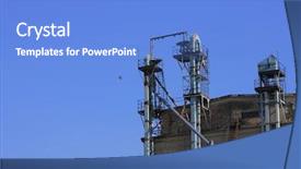  Presentation with chemical industry - Colorful PPT theme enhanced with refined oil gas products - chemical industry backdrop and a  colored foreground