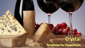  Presentation with wine book cheese - Audience pleasing presentation theme consisting of refined still life of wine backdrop and a tawny brown colored foreground