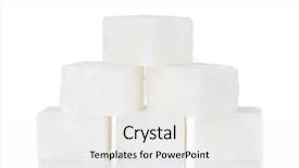  Presentation with sugar cubes - Amazing slide deck having refined sugar isolated on white backdrop and a  colored foreground