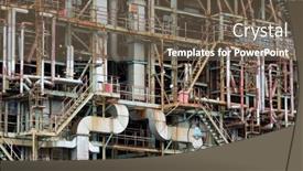  Presentation with refinery - PPT layouts having refinery-pipelines-construction background and a tawny brown colored foreground