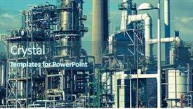  Presentation with industrial - Amazing presentation having refining plant industrial background backdrop and a ocean colored foreground