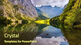  Presentation with mountain lake - PPT theme with mountain lake koenigssee - the magical beauty of northern nature the slopes of the mountains are reflected in the cold water the concept of active ecological and phototourism background and a tawny brown colored foreground