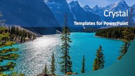  Presentation with cold water - Slide deck with reflected in the icy water background and a teal colored foreground