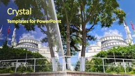  Presentation with reflecting - Colorful theme enhanced with reflecting god - kocatepe mosque and mirror reflection backdrop and a  colored foreground