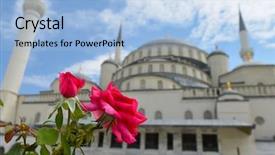  Presentation with reflecting - Audience pleasing slide set consisting of reflecting god - kocatepe mosque in ankara turkey backdrop and a light blue colored foreground