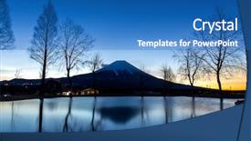  Presentation with mount fuji - Cool new slide set with reflecting god - mount fuji fujisan with star backdrop and a  colored foreground