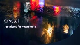  Presentation with colorful circles - Amazing presentation design having colorful traffic lights bokeh circles backdrop and a wine colored foreground