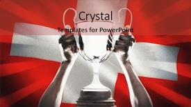  Presentation with trophy - Slides featuring reflection identity - cropped hand of athlete holding background and a red colored foreground