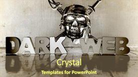  Presentation with dark web - Slides enhanced with reflection identity - dark web text wuth wooden background and a violet colored foreground