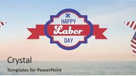  Presentation with digital identity - Amazing PPT theme having reflection identity - digital composite of happy labor backdrop and a  colored foreground