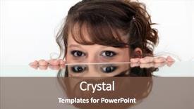  Presentation with mirror - Beautiful presentation theme featuring reflection identity - mirror image of a woman backdrop and a tawny brown colored foreground