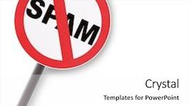  Presentation with spam - Audience pleasing slides consisting of reflection identity - reflecting road sign concept no backdrop and a white colored foreground