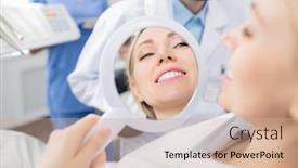  Presentation with mirror reflection - Beautiful presentation design featuring reflection-in-mirror-of-healthy backdrop and a coral colored foreground