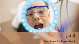  Presentation with mirror reflection - Colorful presentation enhanced with reflection-in-mirror-of-teeth backdrop and a coral colored foreground