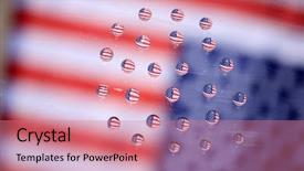  Presentation with refraction - Colorful PPT layouts enhanced with reflection in water drops refraction backdrop and a coral colored foreground