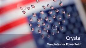  Presentation with water drops - PPT layouts featuring reflection in water drops refraction background and a ocean colored foreground