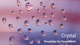  Presentation with refraction - Theme enhanced with reflection in water drops refraction background and a violet colored foreground