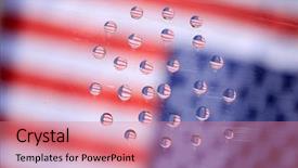  Presentation with refraction - Beautiful presentation theme featuring reflection in water drops refraction backdrop and a coral colored foreground