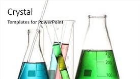  Presentation with virtual laboratory biology - Presentation design featuring reflection isolated on white background and a white colored foreground