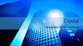  Presentation with blue and orange business - Cool new theme with reflection light - business skyscraper buildings in blue backdrop and a light blue colored foreground